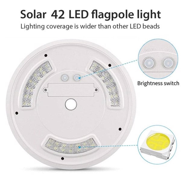 Solar Tent & Flagpole Light – 42 LED, IP55
