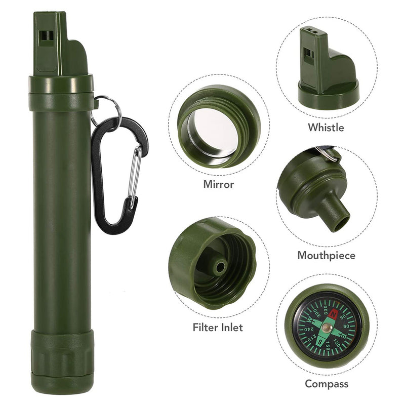 Personal Survival Water Filter for Camping & Hiking, 1,500 L