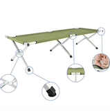 Folding Aluminium Camp Cot with Carry Bag – Army Green