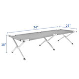 Folding Aluminium Camp Cot with Carry Bag – Army Green