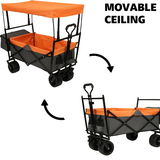 Collapsible Camping Wagon with Canopy – 480 lb, 7 in All-Terrain Wheels