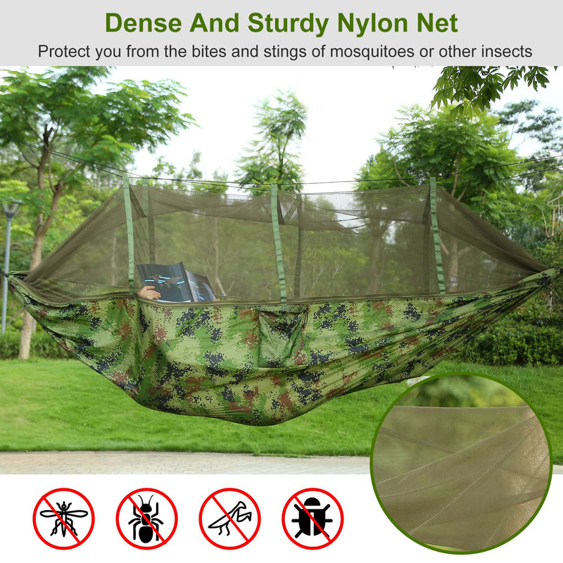 Double Camping Hammock with Mosquito Net