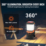 VEVOR LED Camping Lantern – 3 Light Modes, SOS & Stepless Dimming