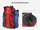 Outdoor Camping Backpack with Rain Cover 60L