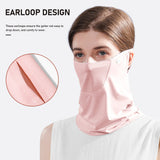 Breathable UV Face and Neck Gaiter with Ear Loops