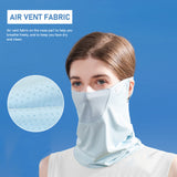 Breathable UV Face and Neck Gaiter with Ear Loops
