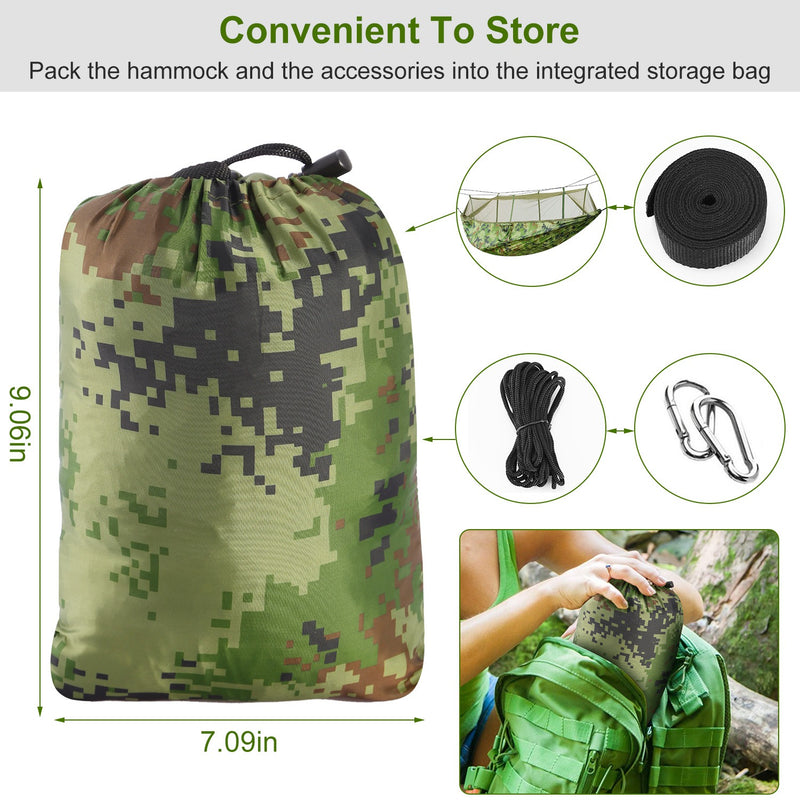 Double Camping Hammock with Mosquito Net
