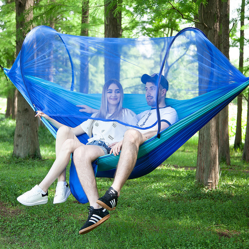 Pop-Up Camping Hammock with 210T Nylon Mosquito Net