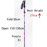 Outdoor Fold Trekking Pole Camping Portable Walking Hiking Stick