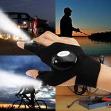 Night Light Waterproof Gloves with LED Flashlight Rescue Tool