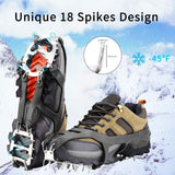 18 Teeth Steel Ice Gripper Spike for Shoes Anti Slip Climbing Snow SP