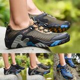 Summer Breathable Men Hiking Shoes Suede + Mesh Outdoor Men Sneakers