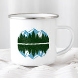 Mountain Enamel Wanderlust Camping Mug