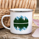 Mountain Enamel Wanderlust Camping Mug