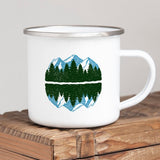 Mountain Enamel Wanderlust Camping Mug