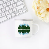 Mountain Enamel Wanderlust Camping Mug